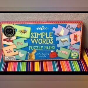 EEBOO SIMPLE PUZZLE PAIRS NEW